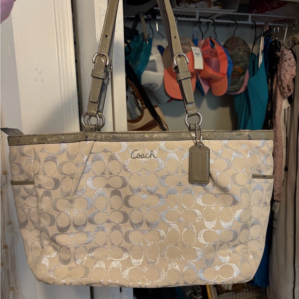 Coach Tan Signature Tote Bag